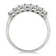 thumbnail image 2 of SZUL Women's 1/2 Carat TW Seven Stone Wedding Band in 10K White Gold (J-K-L Color, I2-I3 Clarity), 2 of 3