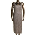 thumbnail image 4 of R & M Richards Women's Sequined Lace Sheath Dress And Jacket Taupe Size 16, 4 of 5