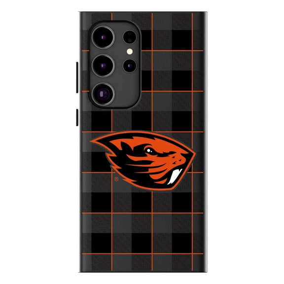 Keyscaper Oregon State Beavers Plaid Galaxy Magnetic Bump Case