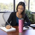 thumbnail image 4 of 20oz Pink Breast Cancer Skinny Tumblers Stainless Steel Tumbler with Lid and Straw,Vacuum Insulated Double Wall Travel Tumbler Cups with Cleaning Brush for Coffee,Tea, 4 of 6