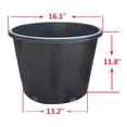 thumbnail image 3 of 10-Pcs Black 10 Gallon Circular Short Seedling Pots Plastic Plant Pots Seedling Cups Nursery Pots Plant Containers, 3 of 5