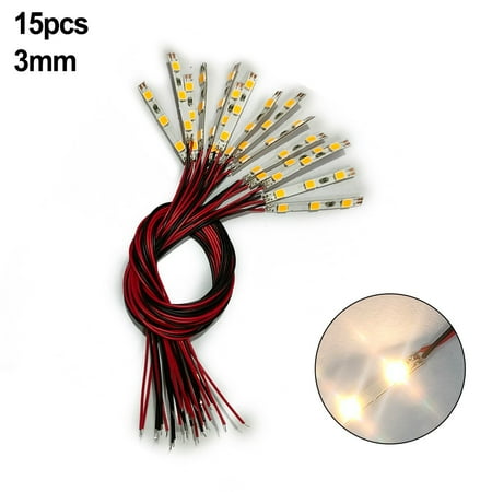 

15pcs Pre Wired White Strip Led SMD LED Light Self-adhesive Flexible 12V ~ 18V