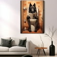 thumbnail image 5 of Belgian SheepDog Canvas Dog Canvas Wall Art for Bedroom Living Room Home Decor,Funny Dog Canvas Sitting on The Toilet Animal Pattern Office Artworks, modern wall decor, Ready to Hang, 5 of 6
