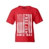 Shop4Ever Youth Free-Ish Since 1865 American Flag Graphic Youth T-Shirt