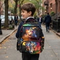 thumbnail image 4 of Yuyamidu Graffiti Baseball Backpack for Boys 8-10, Elementary School 17 Inch Lightweight Multi Pocket Bookbag with Padded Shoulder Straps for 3rd-5th Grade, Back to School, 4 of 8