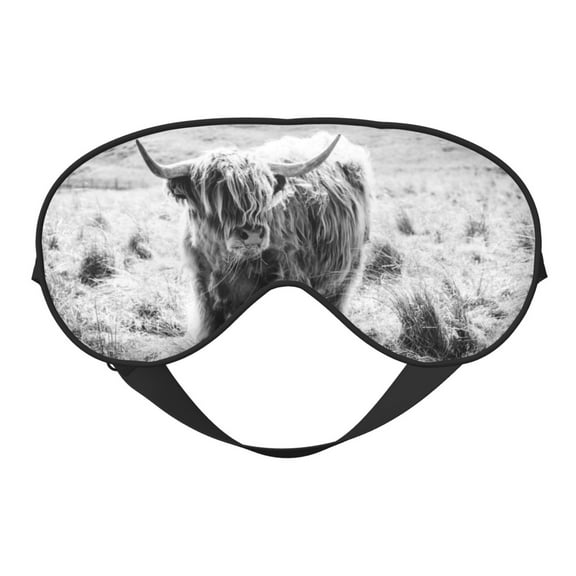 Naloa Yak Print Sleep Mask for Sleeper, Light Blocking Sleeping Eye Mask for Women Men, Eye Shade with Adjustable Strap for Travel, Nap,Meditation