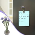 thumbnail image 3 of Mini Glass Wall Hanging Vase with Artificial Purple Flowers, Magnetic Fridge or Wall Decor for Bathroom, Kitchen, Bedroom and Small Spaces, 3 of 7
