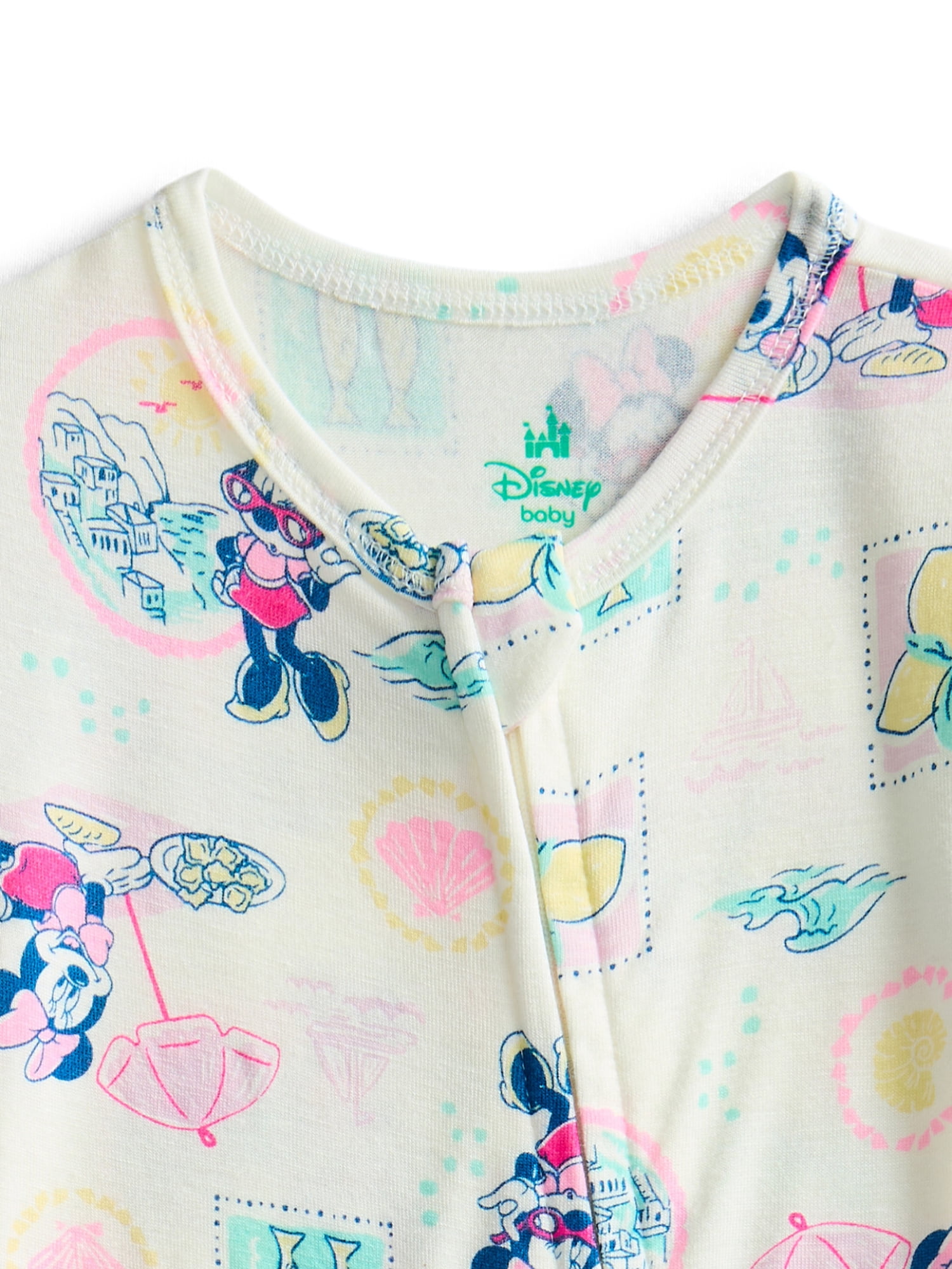 Disney Minnie Mouse Baby Girls Printed Viscose Romper Shortie, Sizes NB-24M