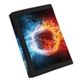 thumbnail image 2 of CHAQLIN Fire Ice Basketball Waterproof Trifold Card Wallet, Elastic Polyester Toddlers Purse Easy to Access Coin Storage Pouch for Daily Use Outdoor Travel Sports, 2 of 6