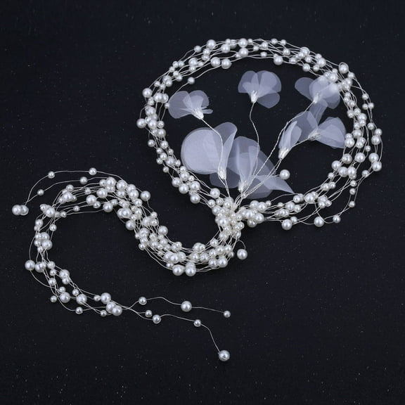 ERDOUY Bridal Flower Wedding Hair Pins Crystal Pearl Hair Combs Clips Headpiece Gold Wedding Hair Accessories Jewelry with Rhinestone for Brides Bridesmaids Women Girls (Silvery)