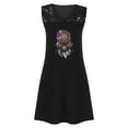thumbnail image 3 of Robe d'Été Décontractée Confortable pour Femmes Sans Manches Imprimé Cœur Robe de Plage Coupe Ample Robe en Dentelle, 3 of 4