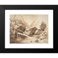 thumbnail image 2 of Franz Kobell 18x14 Black Modern Framed Museum Art Print Titled - Mountainous Landscape with a Brook (18th-Early 19th Century), 2 of 5