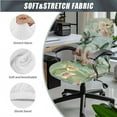 thumbnail image 3 of HELLHERO Hummingbird Hibiscus Print Office Chair Cover Set, Anti-dust Removable Office Chair Cover with Armrest Covers, Stretchable Swivel Chairs Slipcovers, Green, 3 of 6