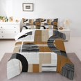 thumbnail image 2 of Erosebridal Brown Abstract Bedding Full Comforter Set, Chic Rectangle Down Comforter, Futuristic Minimalism Decor, Reversible, 2 of 8