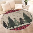 thumbnail image 4 of Red and Green Christmas Pattern Round Blanket,Comfortable Soft Flannel Throw Blanket,All Season,Warm Lightweight Blankets for Sofa Bed Couch Living Room Chair 47"x47", 4 of 5