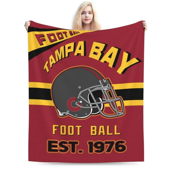 Tampa Bay Football Throw Blanket, Soft Lightweight Plush Warm Blankets For Men And Women, Sports Fan Gifts Bed Tapestry For Sofa, Travel 50"X40"