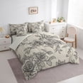 thumbnail image 3 of Homewish Countryside Flower 7-Piece Twin Bedding Sets,Rustic Botanical Floral Bedding Comforter Set,Black Gray Sheet Sets For Girls Teens,Ultra Soft Home Decor Reversible, 3 of 8