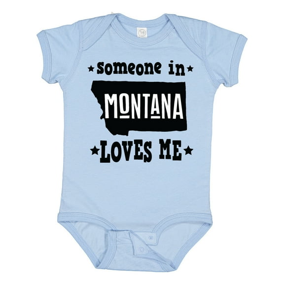 Inktastic Montana Someone Loves Me Boys or Girls Baby Bodysuit