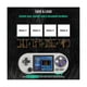 thumbnail image 4 of Consola de juegos portátil SF2000 + 2 asas integradas, 6000 juegos, miniconsolas clásicas de 3 pulgadas, compatible con AV O, gris y blanco, gris y blanco, 4 of 5