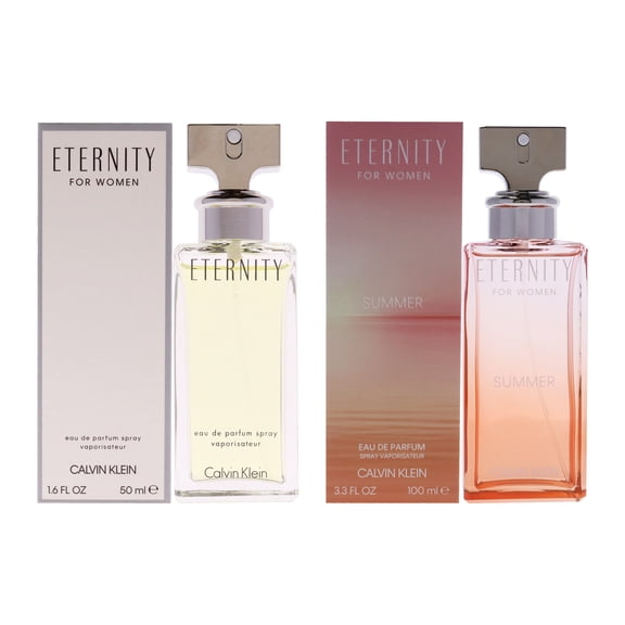Calvin Klein Eternity and Summer 2 Pc Kit - 1.7oz EDP Spray, 3.3oz EDP Spray (2016 Edition)
