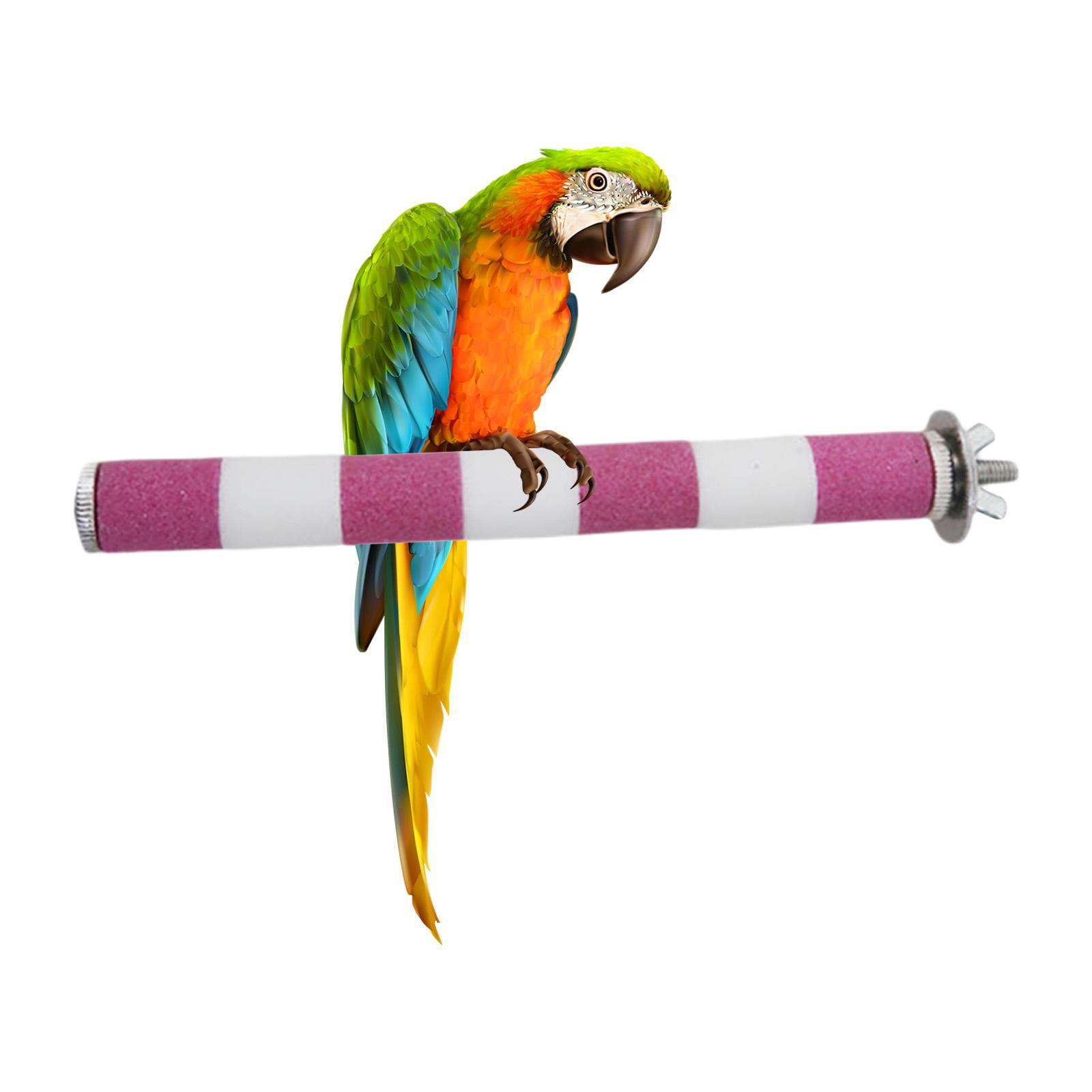 2Pack Bird Parrot Cage Perch Sand-Surface Stand Toy Molar Wood Stick Platform Grinding Branch for Macaw African Greys Budgies Cockatoo Parakeet Cockatiel Conure Lovebirds 