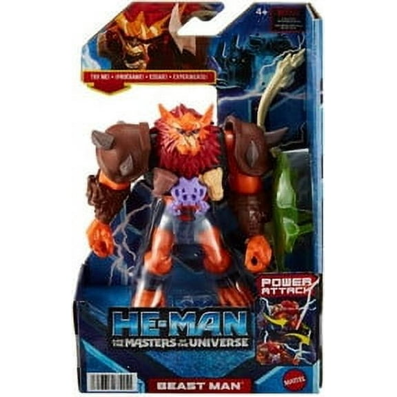 Masters of The Universe He-Man and Beast Man Action Figure, 5.5-inch Collectible Toy