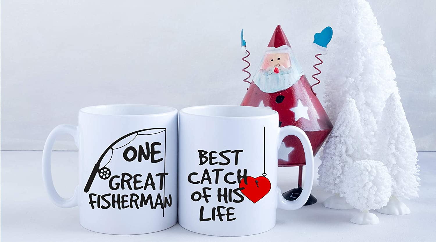 Familyloveshop LLC One Great Fisherman, Best Catch of His Life Mug, Fishing  Lover Mug, Valentine Gift for Couples, Gift For Him and Her 
