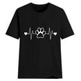 thumbnail image 4 of Ichuanyi Womens Tops, Valentine's Day Women Casual Hearts Printing Short Sleeves O-Neck Loose T-Shirt Blouse Tops, 4 of 4
