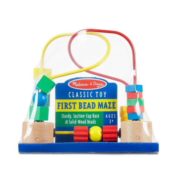 Melissa & Doug First Bead Maze - Wooden Educational Toy for Floor, High Chair, or Table