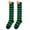 Green, variant on Xmarks 1/2/4/6 Pairs Halloween Socks Stripe Knee Socks for Kids Girls Fun Christmas Gift Pumpkin Novelty Colorful Cotton Socks 7-12Y