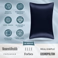 thumbnail image 5 of Bare Home Satin Pillowcase Set of 2 - Silky Soft for Hair and Skin - Envelope Closure - Standard, Midnight Blue, 5 of 9