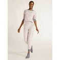 thumbnail image 5 of Joyspun Women's Stretch Velour Pajama Set with Socks, 3-Piece, Sizes XS-3X, 5 of 6