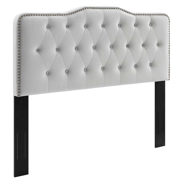Tête de Lit Simple en Velours de Performance Capitonné Sophia