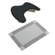 thumbnail image 3 of Reposabrazos de PU en forma de U, reposabrazos de manicura, accesorios para decoración de uñas, cojín portátil y cómodo para reposamanos para uñas negro con estera gris, 3 of 9