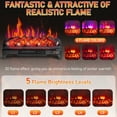 thumbnail image 6 of Zimtown 26" Electric Fireplace Insert w/Remote & WiFi Control, Faux Fireplace Logs w/Timer, Overheat Protection, Adjustable Flame and Brightness, CSA Listed for Home Living Room Bedroom, 6 of 12