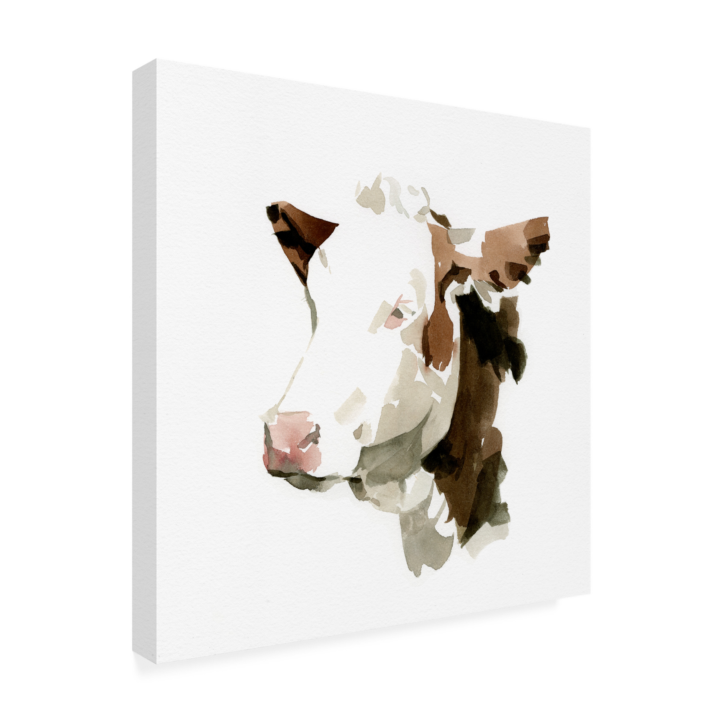 Emma Caroline 'Watercolor Bovine II' Canvas Art