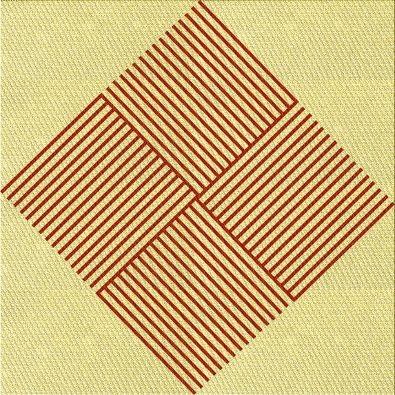 Ahgly Company Indoor Square Patterned Sun Yellow Area Rugs, 6' Square