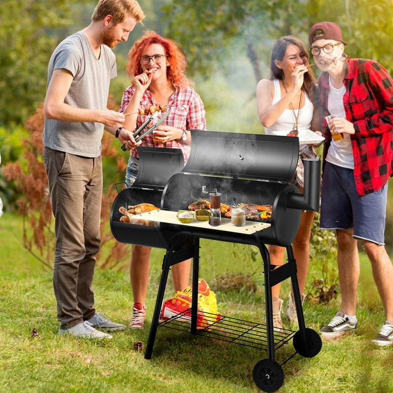 Vebreda Outdoor BBQ Grill Charcoal Barbecue Pit Backyard Meat Cooker Smoker