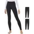 thumbnail image 2 of 32 DEGREES Women's 2 Pack Performance Ultra Light Thermal Baselayer Legging Pant, Black/Black, Medium, 2 of 3