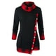 thumbnail image 1 of Tamaño más cuadros del botón del panel de la túnica camiseta Rosegal Suéteres Cárdigans, 1 of 5