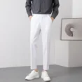 thumbnail image 3 of Pantalones de trabajo refrescantes para hombres, pantalones de oficina de seda de hielo, trajes rectos para hombre, tela clásica, sastrería coreana, reseñas, muchas novedades, 3 of 5