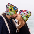 thumbnail image 5 of Yiaed Colorful Bulldog Print Winter Beanie for Men Women, Fleece Lined Beanie Soft Warm Knit Hat Ski Stocking Cuffed Ca, 5 of 6