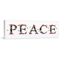 thumbnail image 1 of ARTCANVAS PEACE Girls Name Room Decor Canvas Art Print - Size: 36" x 12" (1.50" Deep), 1 of 9