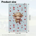 thumbnail image 7 of Yuyamidu Cute Highland Cow Golf Towel Cherry Golf Bags Cleaning Towel Golf Accessories for Women Soft and Comfortable Easy to Carry, Blue, 7 of 7