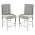 thumbnail image 2 of Miekor Furniture Set of 2pc Counter Height Dining Chairs Antique White Solid wood Dining Room Furniture Tufted Back Padded Upholstered Seat B5A5624, 2 of 8