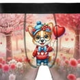 thumbnail image 4 of Happy Valentine’s Day Adorable Corgi Puppy Holding Heart Balloon All Over Print Boxer Briefs Underwear for Men Dad Welsh Corgi Dog Lover Gifts Idea - 00030, 4 of 6