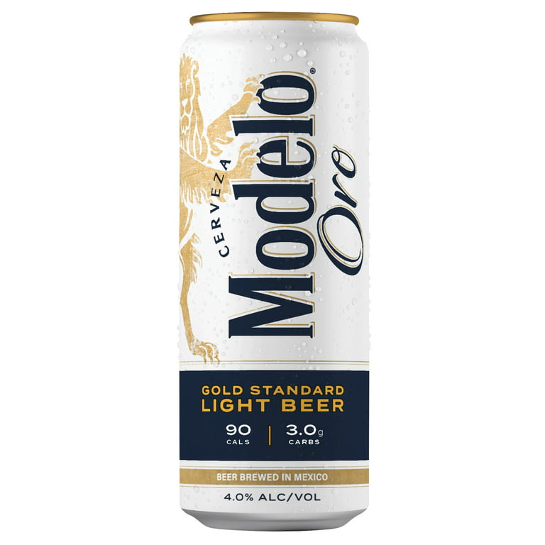 Modelo Oro Mexican Lager Light Import Beer, 12 Pack, 12 fl oz Aluminum  Cans, 4% ABV