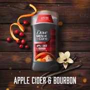 Dove Men+Care Limited Edition Aluminum Free Deodorant Stick for Men Apple Cider & Bourbon, 3.0 oz
