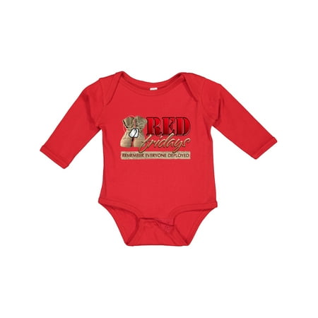 

Inktastic Red Fridays (boots) Gift Baby Boy or Baby Girl Long Sleeve Bodysuit