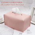 thumbnail image 4 of Tissue Box Cover, Modern Decorative PU Leather Rectangular Tissue Box Case Organizer Holder for Vanity Countertop, Night Stands, Livingroom, Office Desk & Car 9.5X5X5'', 4 of 7